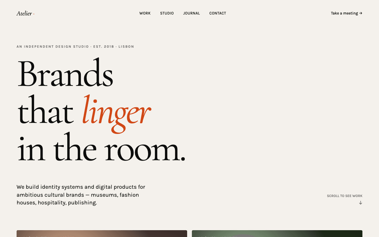 Atelier template screenshot