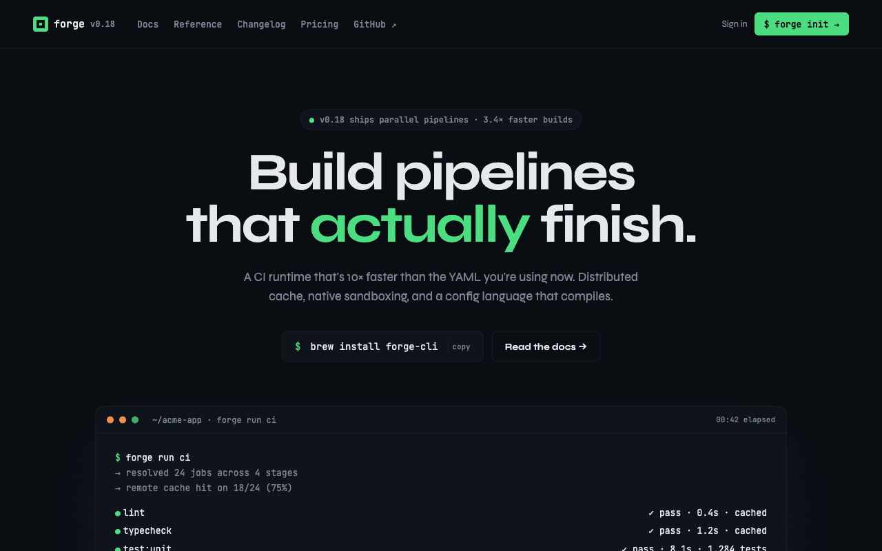 Forge template screenshot